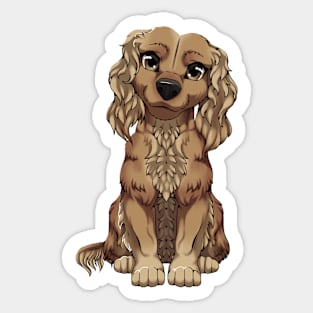 Golden Cocker Spaniel Cute Puppy Sticker